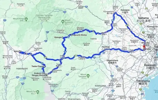 map of itinerary