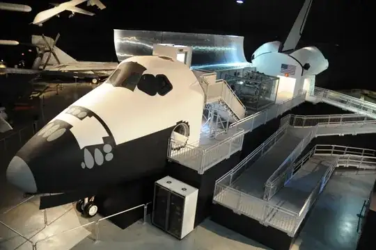 Photo of the NMUSAF Space Shuttle Exhibit