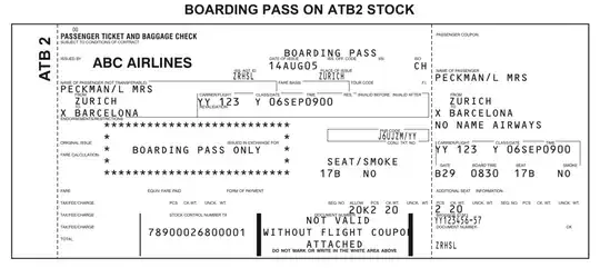 Illustration of a boarding pass overprinted on ATB2 neutral stock