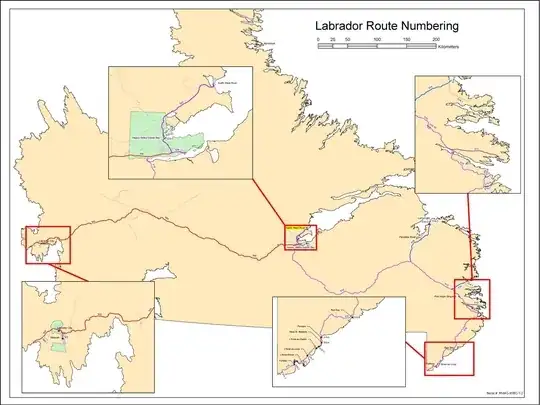 Map of Trans-Labrador-Highway