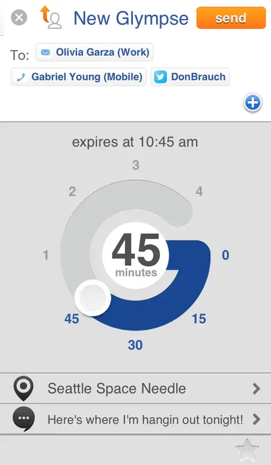 Glympse share screen