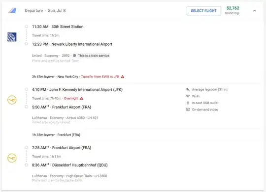 air/rail itinerary