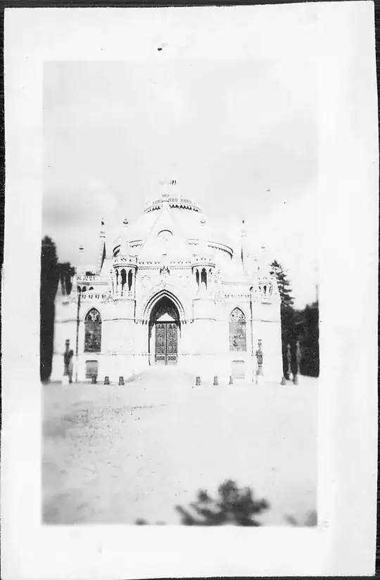Domed building with features that look like a church in the countryside