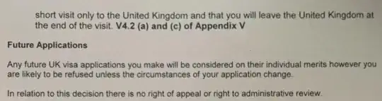 Visa Refusal Notice part 3