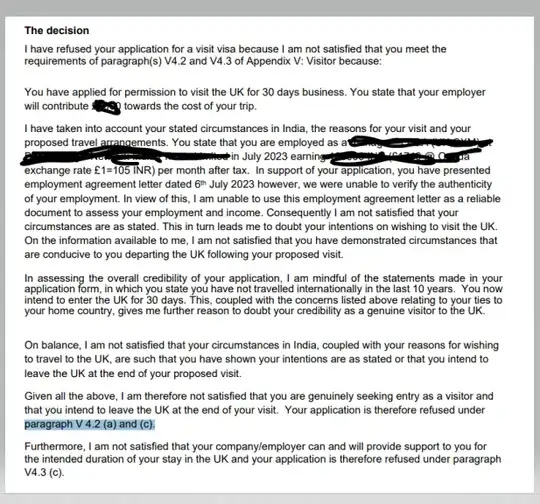 Refusal Letter