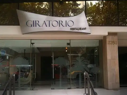 Street-level entrance to Giratorio Restaurant