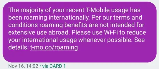 too much roaming warning text