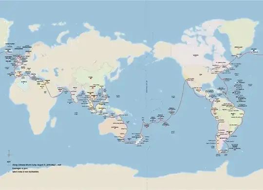 Itinerary of Viking World Cruise