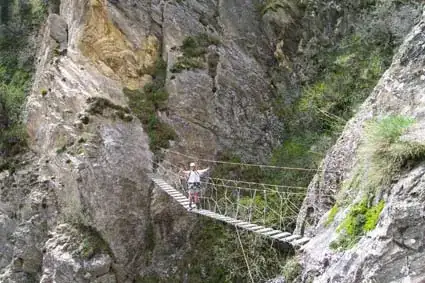This is the "Canal del Grau" via ferrata, a difficult one