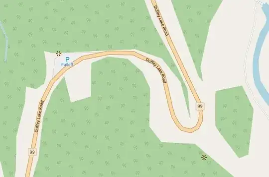 map of point of view over Seton lake, BC, Canada