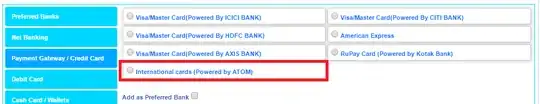 IRCTC payment option - Credit cards