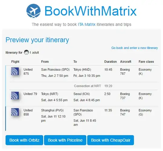 Screenshot of BookWithMatrix site