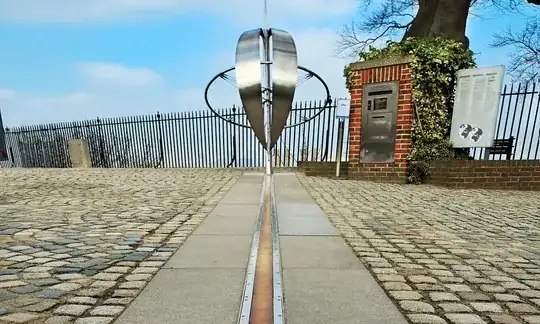 Prime Meridian sculpture in Greenwich