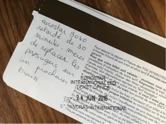 Eurostar stamp and details