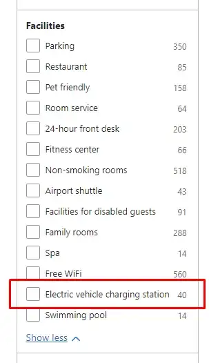 Facilities filter