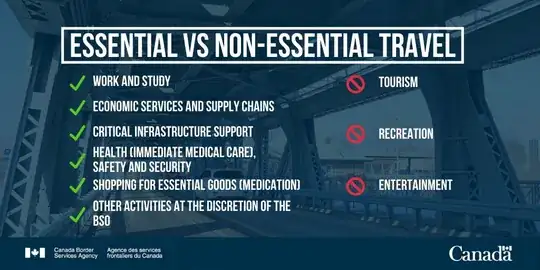 essential and non essential travel