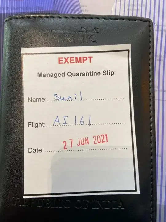 exempted managed quarantine slip
