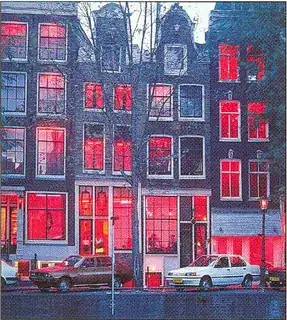 red light block in Amsterdam