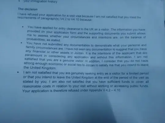 refusal letter for uk visa