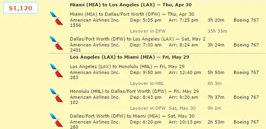 MIA-DFW-LAX / LAX-HNL-DFW-MIA on 767s