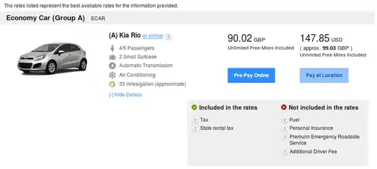 Hertz UK advertised cars
