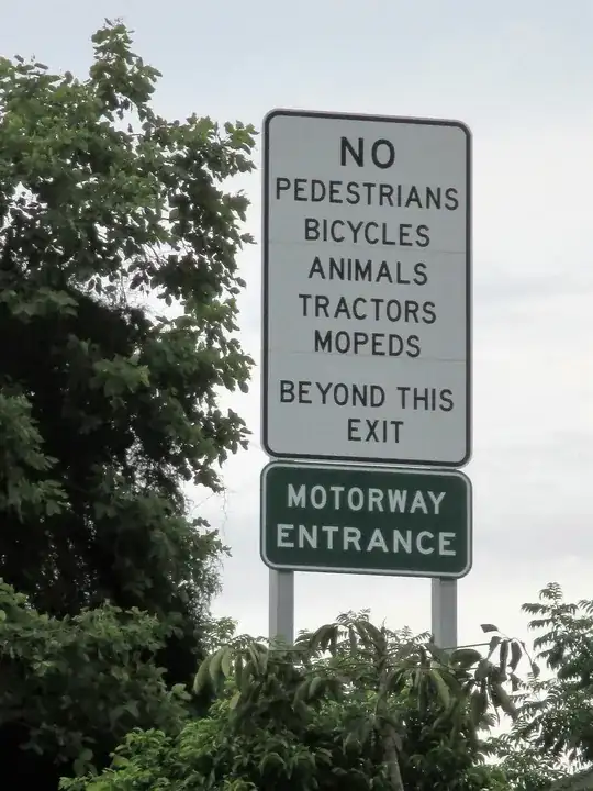 "Motorway Entrance" sign