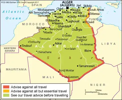 Algeria travel advice, FCO