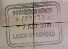 Marks on her passport