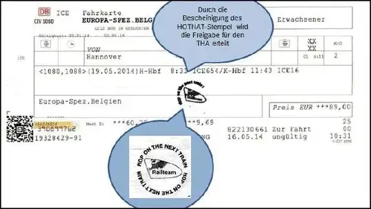 Ticket with HOTNAT stamp