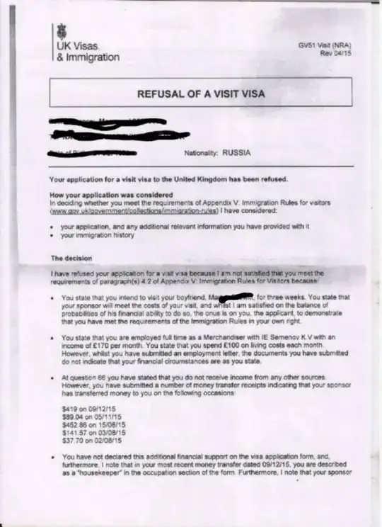Refusal letter 1