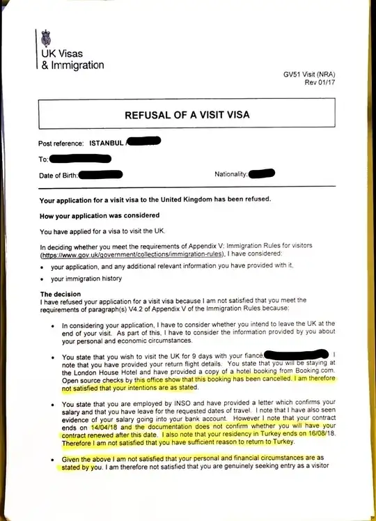 My Refusal Letter page 1