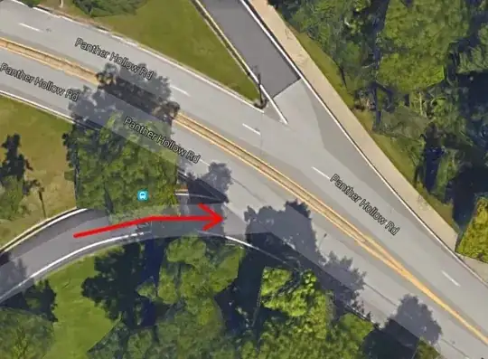 Merging onto Panther Hollow Rd