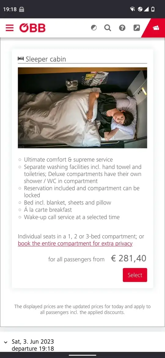 booking a sleeper