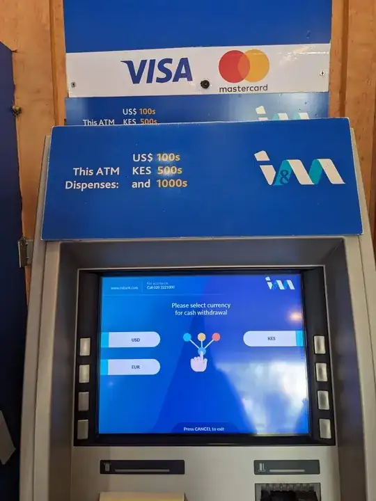 ATM that dispenses dollars