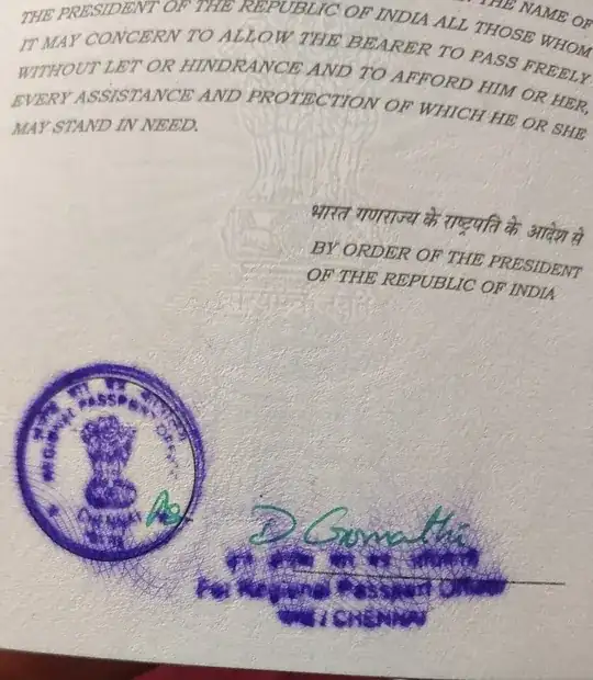 Passport seal