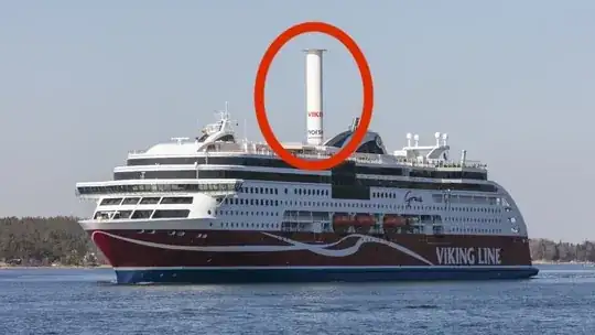 Viking Grace today, with the thing on the center of the ship.