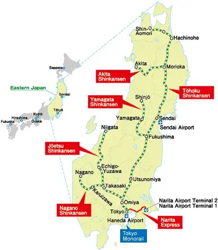 JR East map