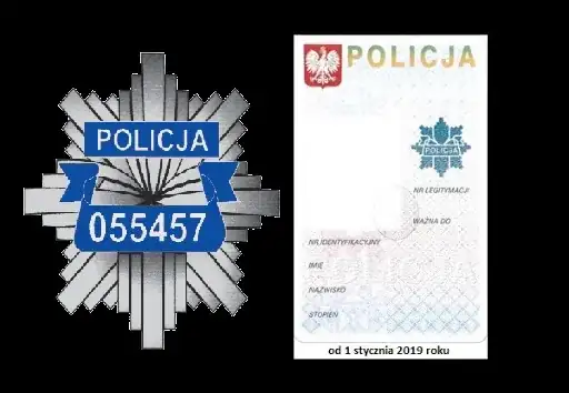 Badge and Id of Polish police 2020