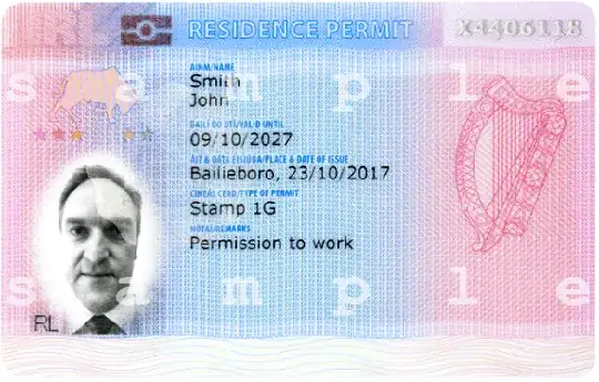 Ireland IRP card
