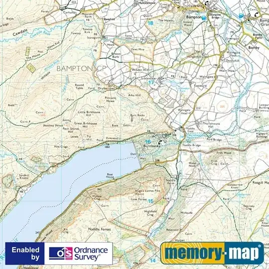 sample of the explorer map near Bampton