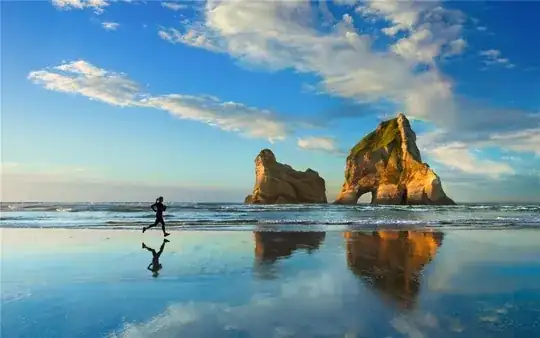 Archway Islands on Wharariki Beach