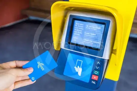 RFID Ticket machine at tram station