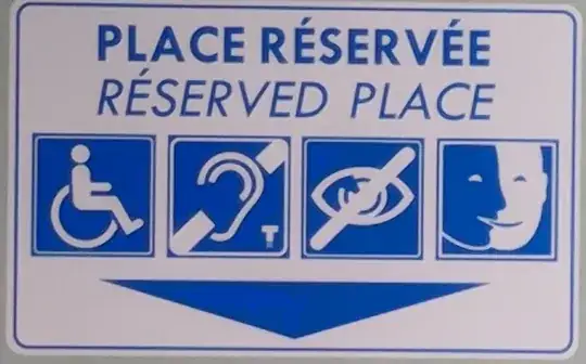 place réservée sign