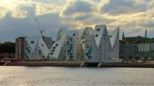 distinctive waterside building