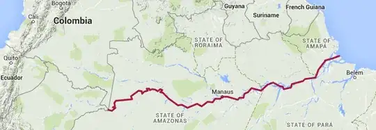 map of the amazon