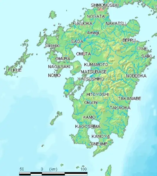 kyushu map
