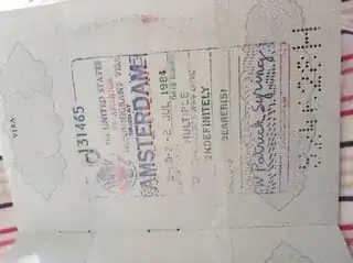 Visa in my ancient Dutch passport