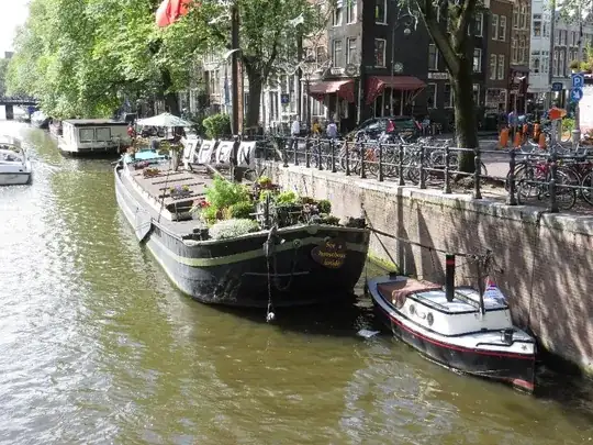 Photo of the house boat museum in Amsterdam