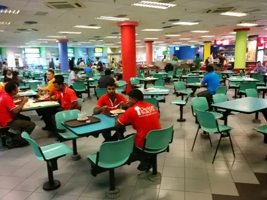 And we're in the canteen!