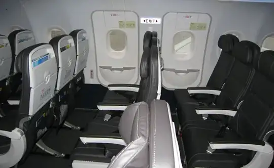 Wing exit rows in Airbus A320